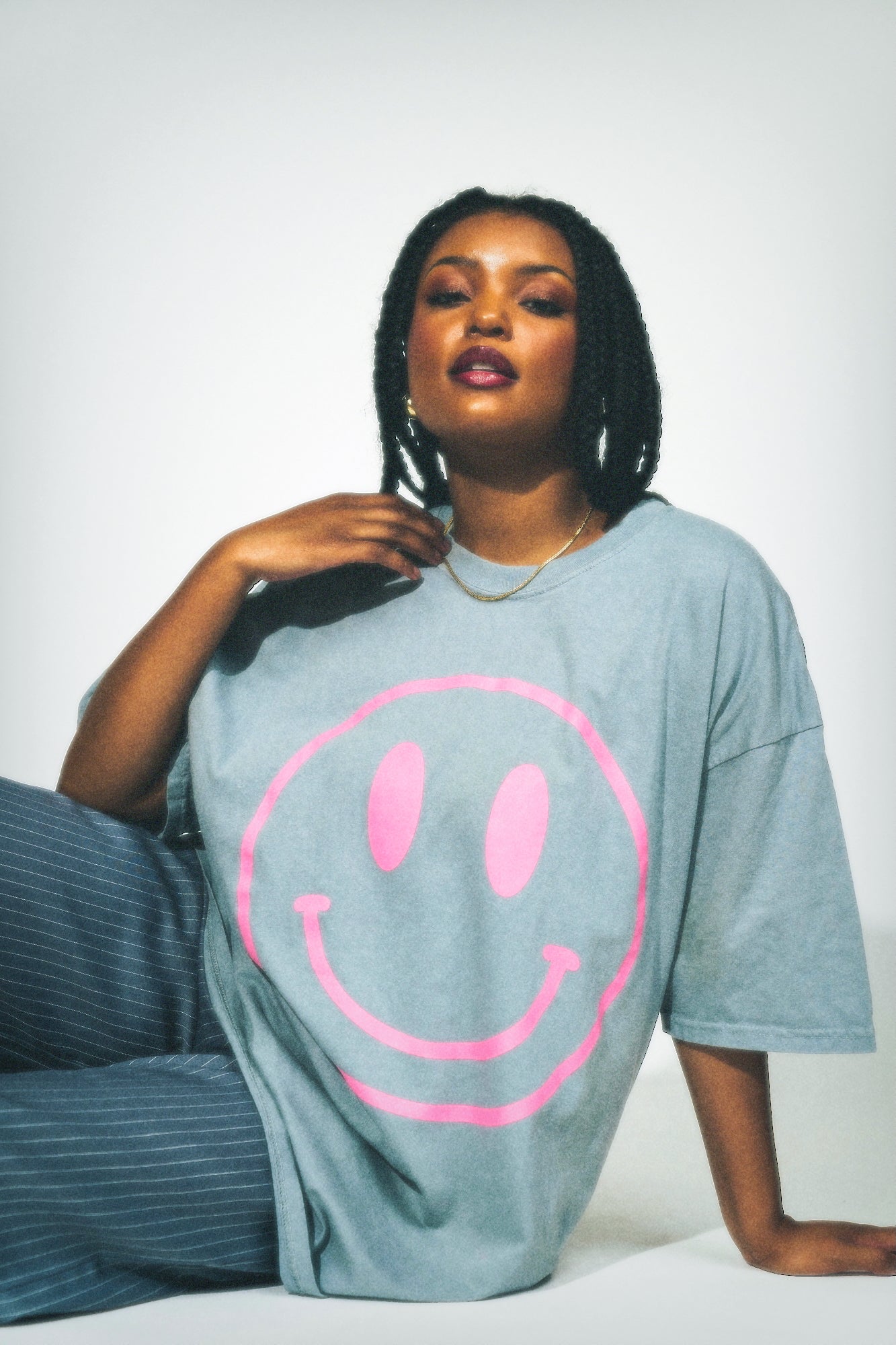 The World Needs Your Magic Oversized Tee in Stone Grey