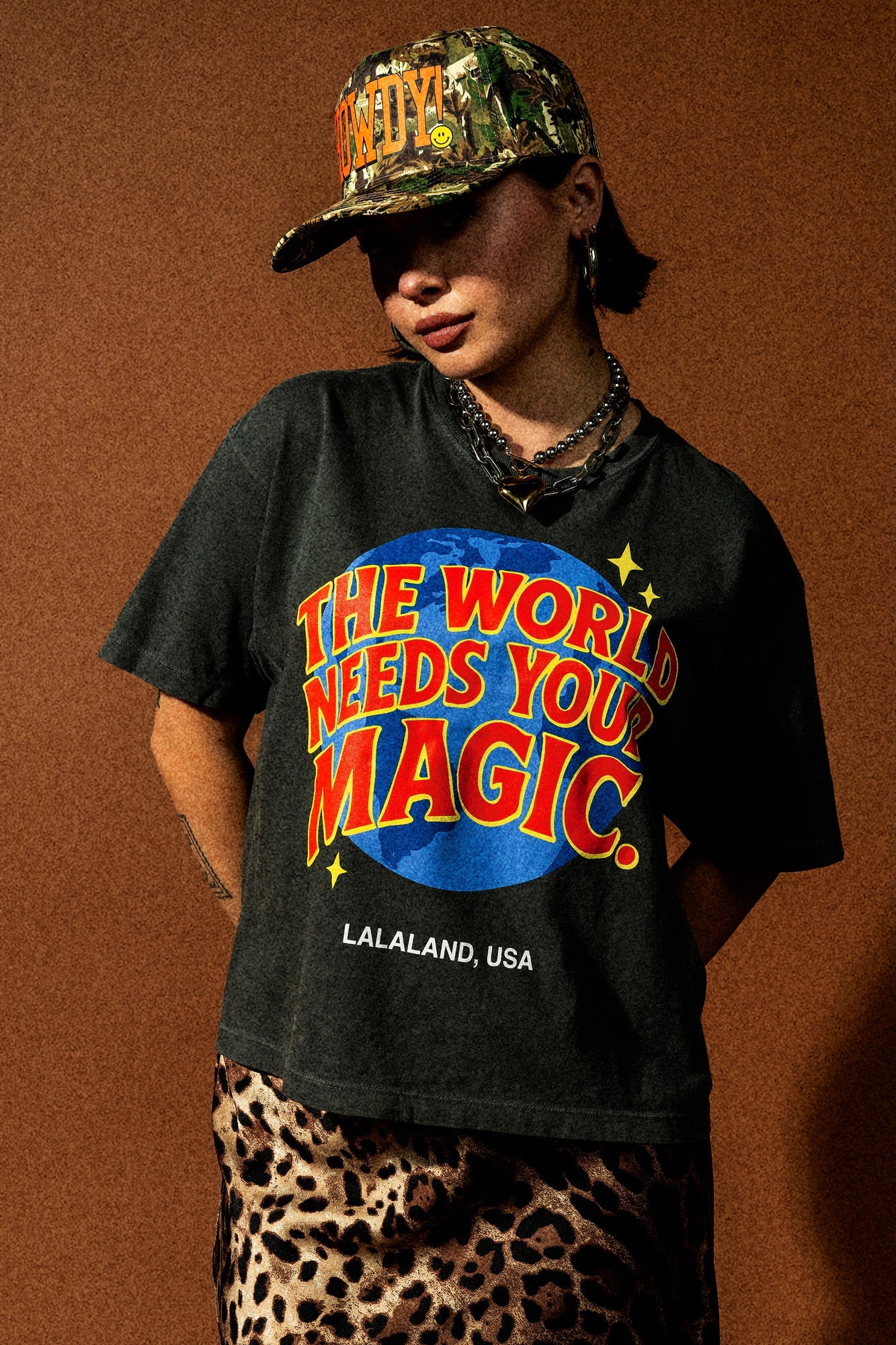 The World Needs Your Magic Retro Remix Boxy Tee