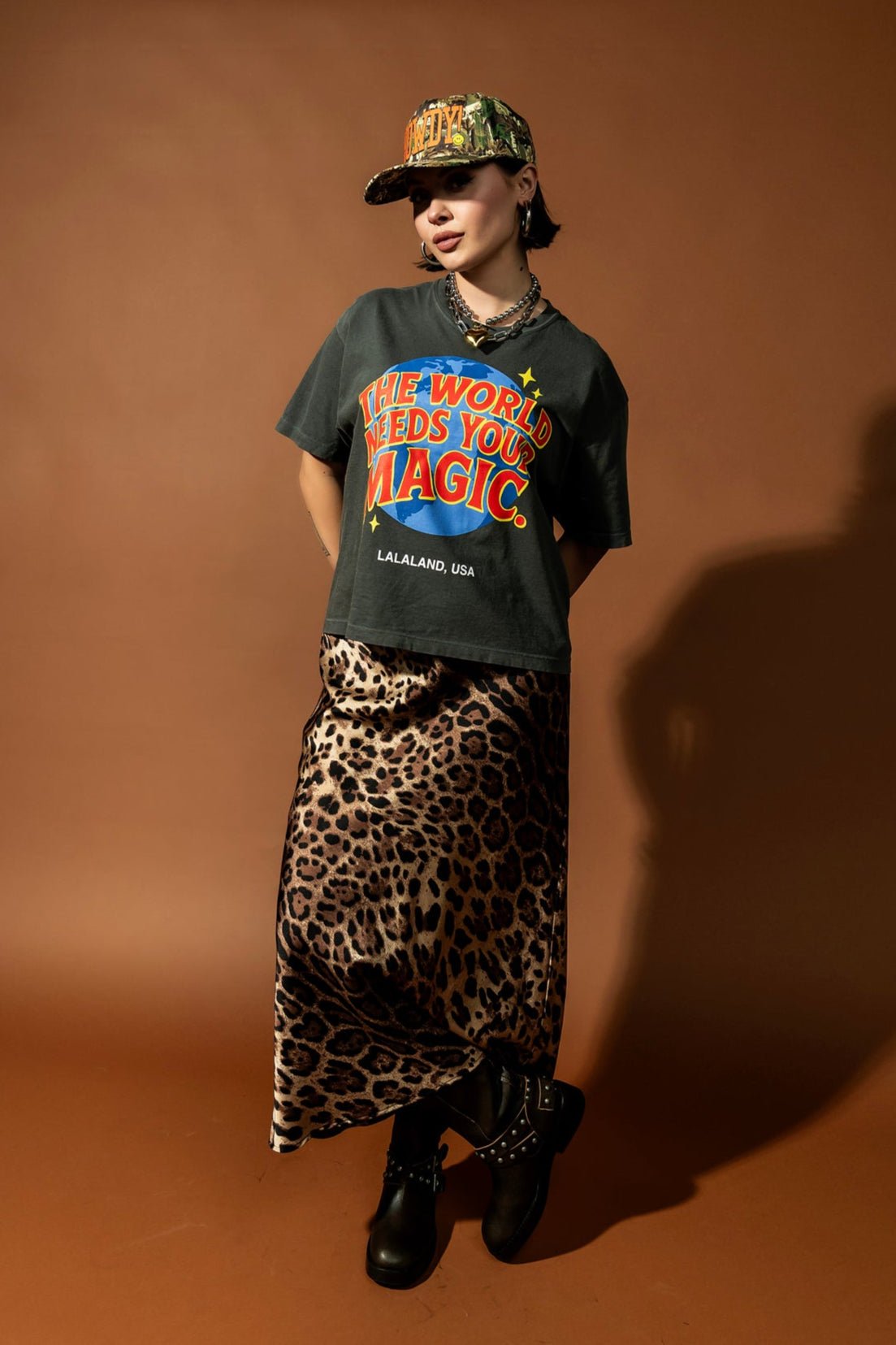 The World Needs Your Magic Retro Remix Boxy Tee