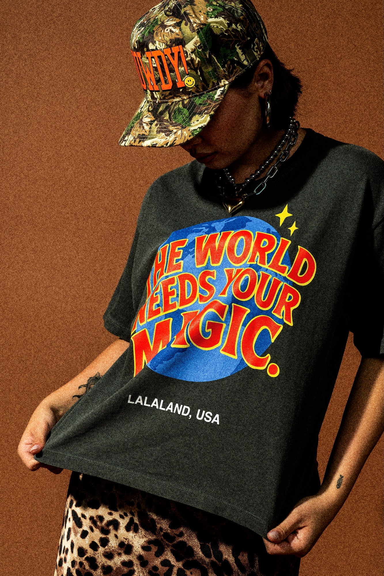 The World Needs Your Magic Retro Remix Boxy Tee