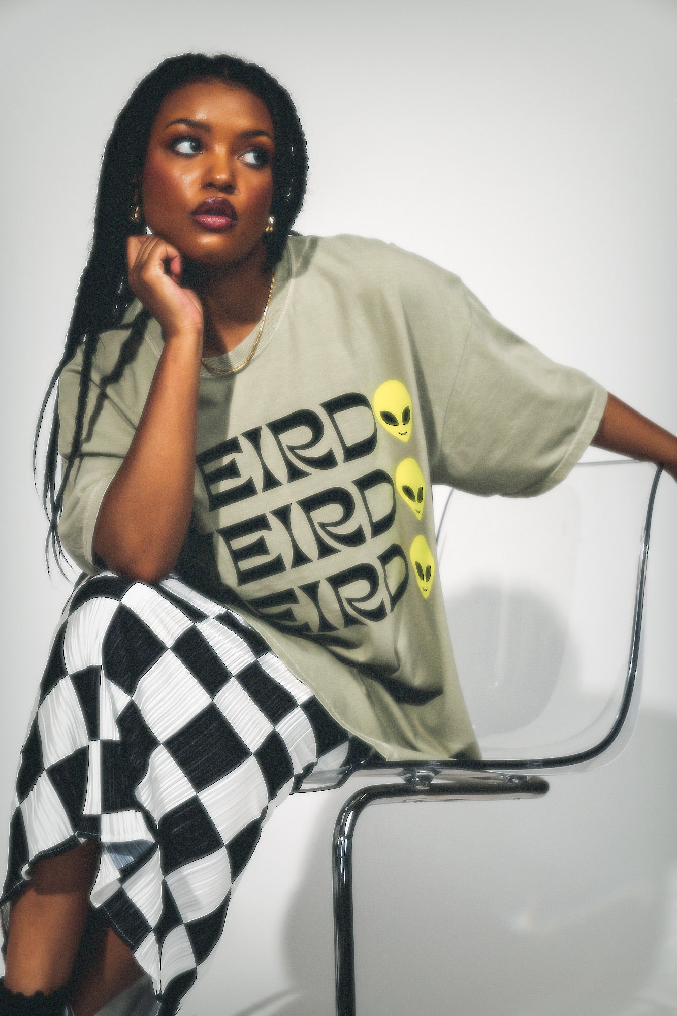 Weirdo Tee in Sage