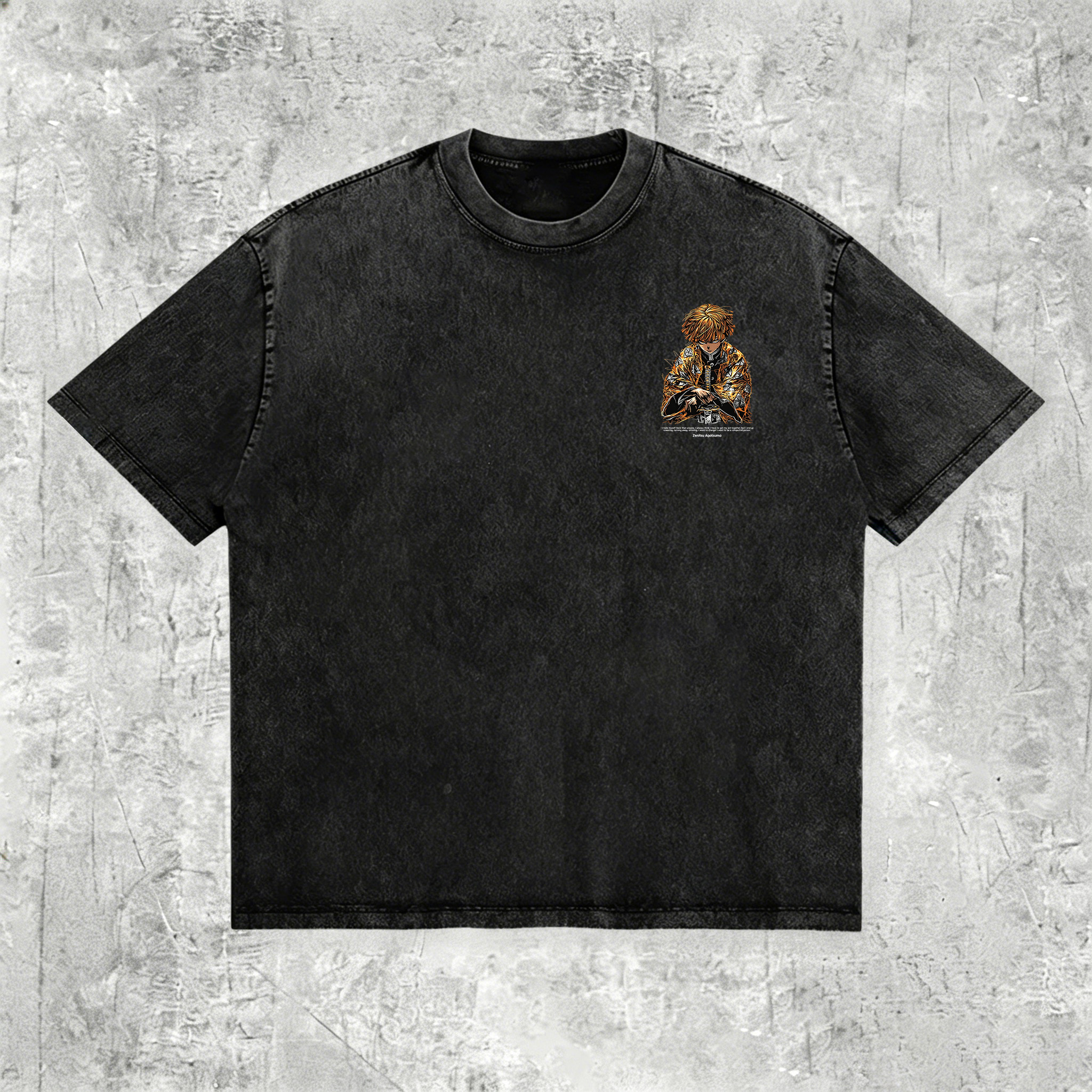 Zenitsu Agatsuma Demon Slayer Printed Men's Washed Tee