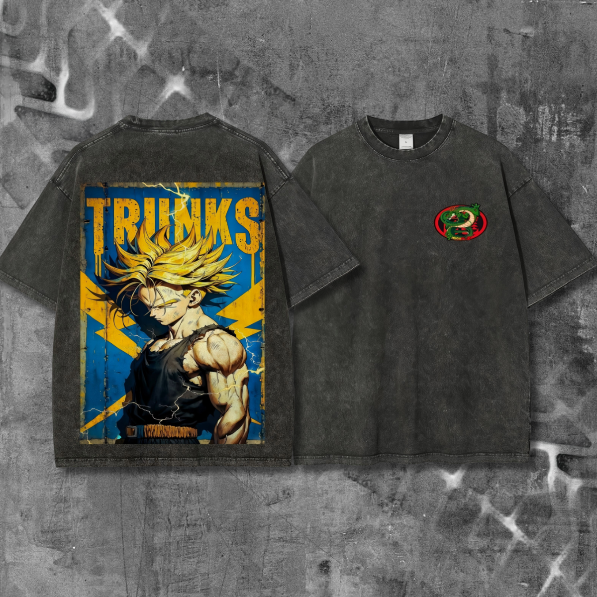 Dragon Ball Printed Men's Washed Tee