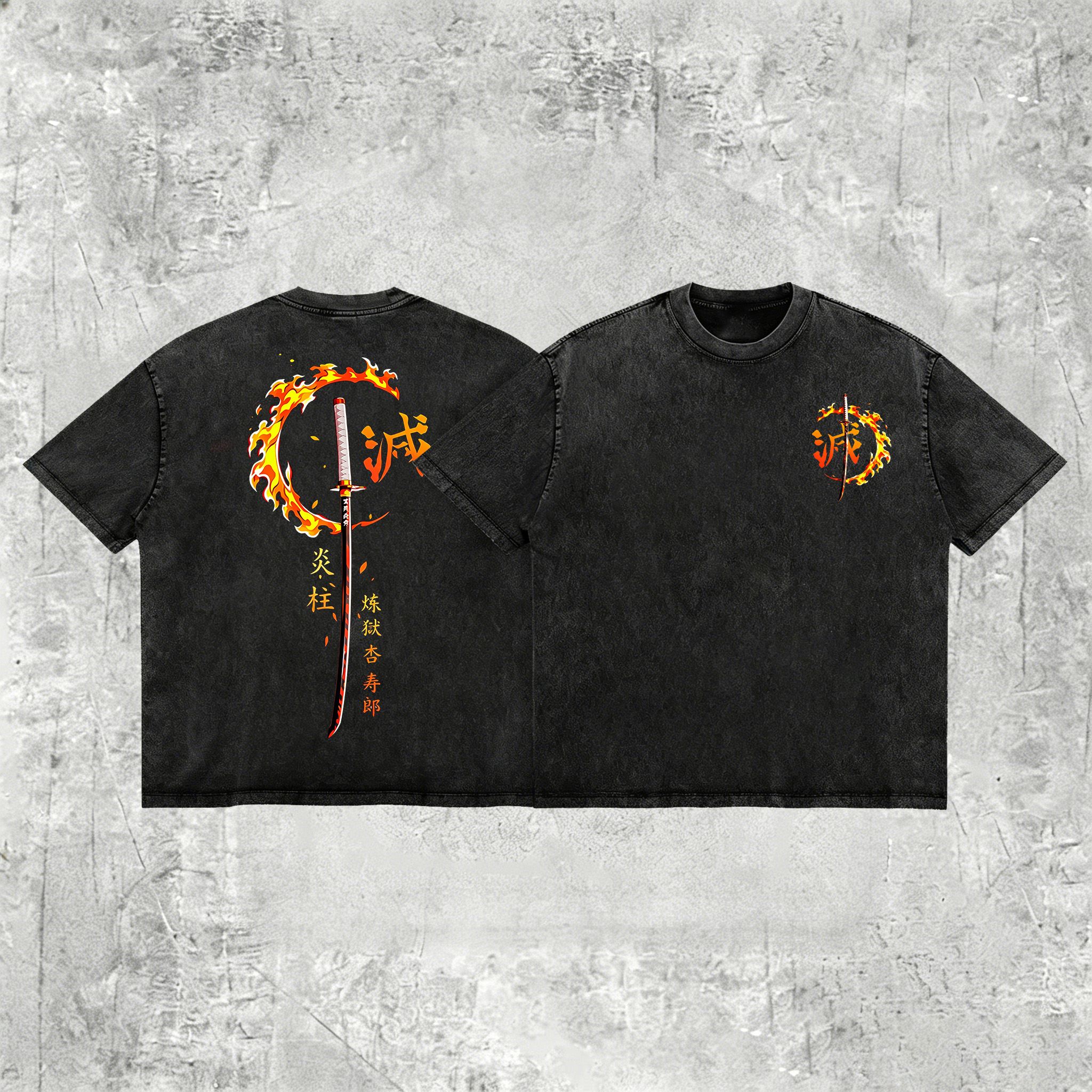 Demon Slayer Printed Men's Washed Tee