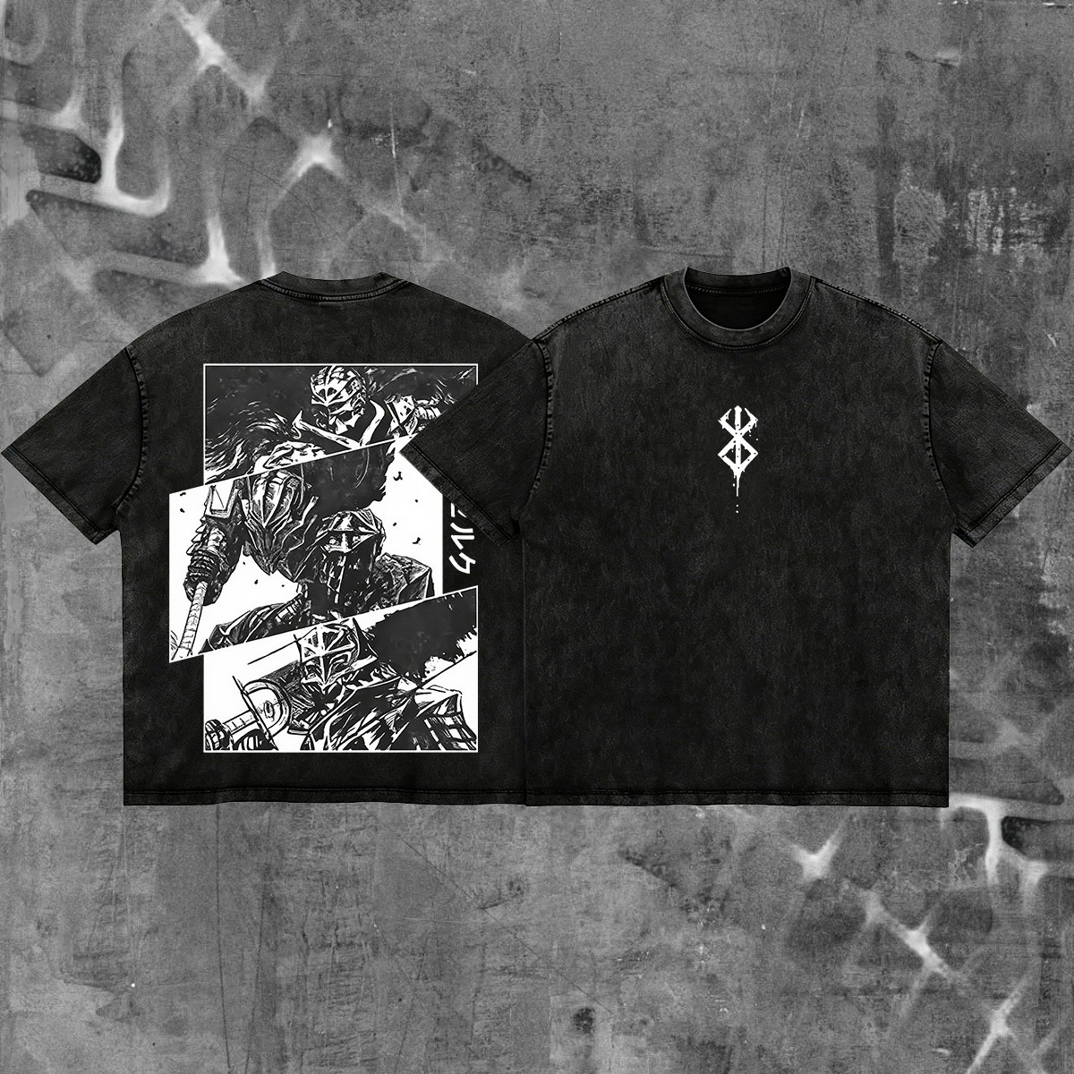 Berserk Black Swords Knight T-shirts 