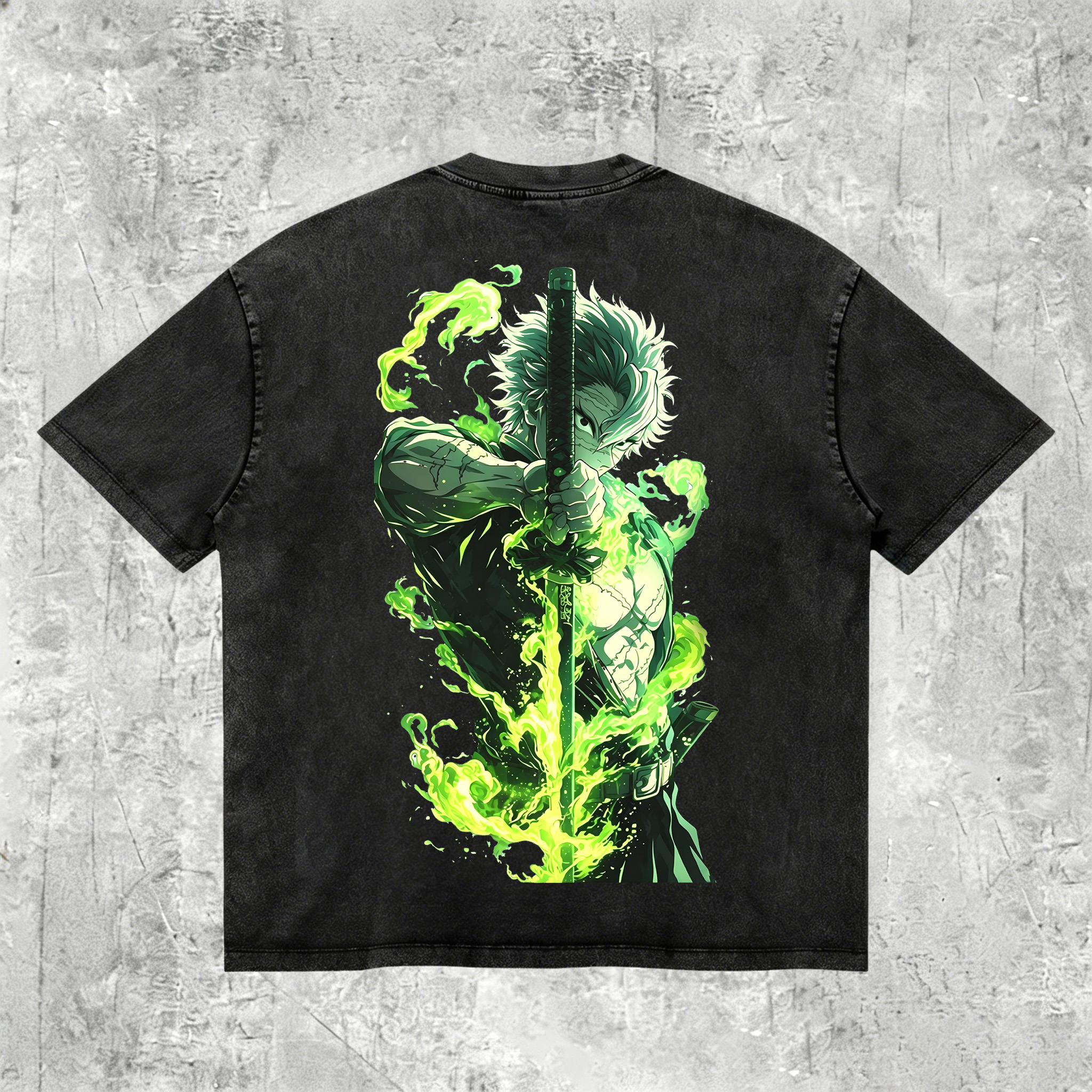 Demon Slayer  Printed Men's Washed Tee