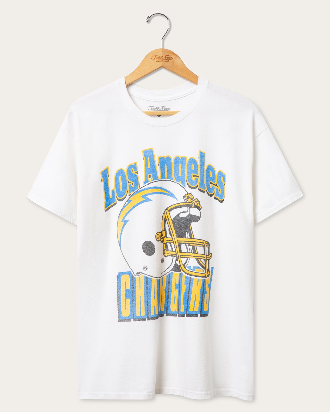 Los Angeles Chargers Throwback Helmet Flea Market Tee