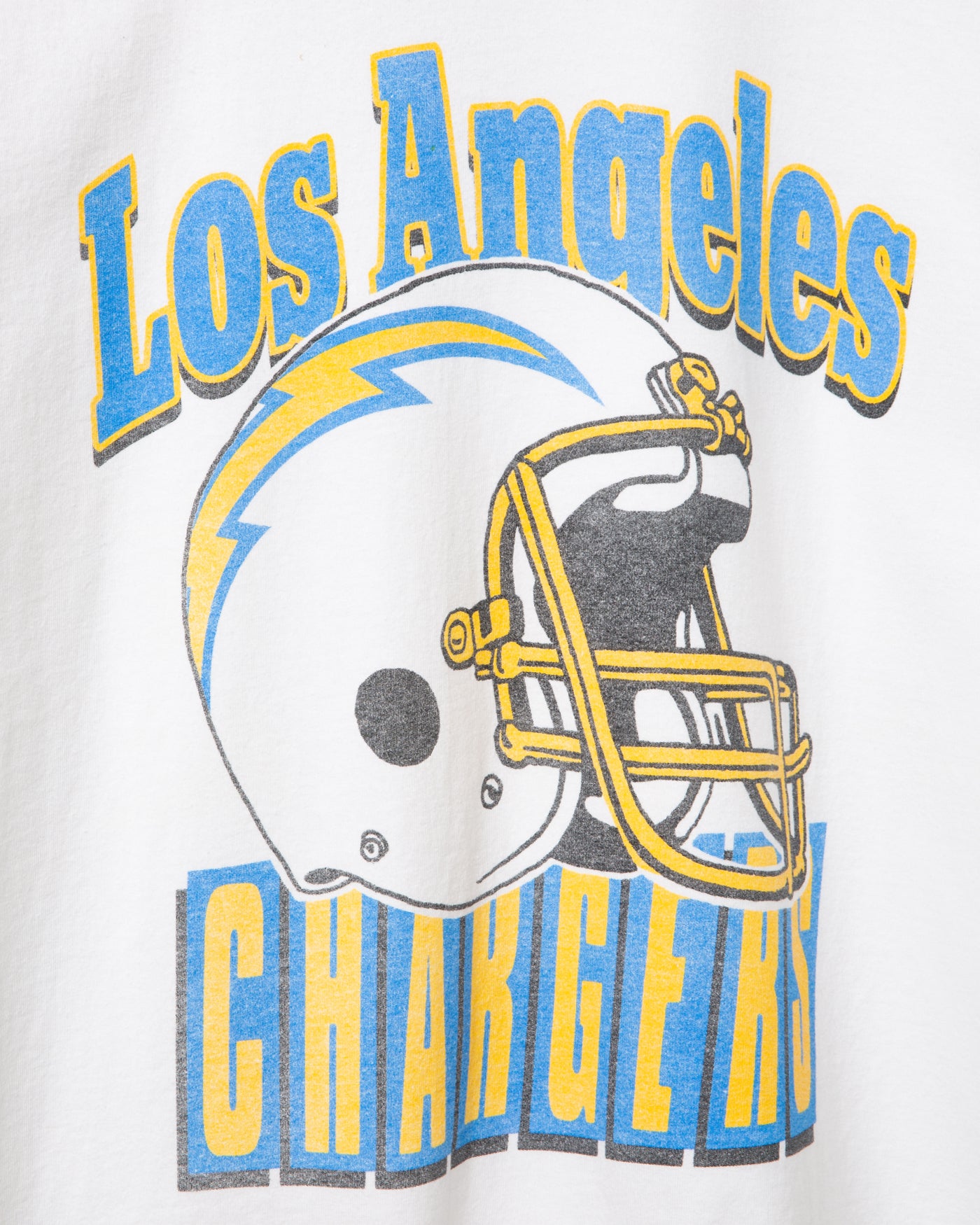 Los Angeles Chargers Throwback Helmet Flea Market Tee