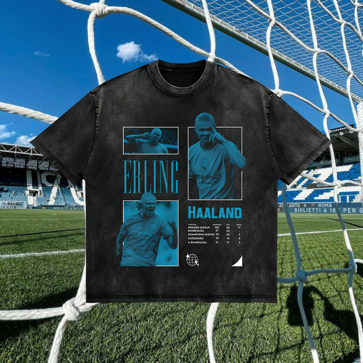 World Cup, Haaland Printed Men's Washed Tee