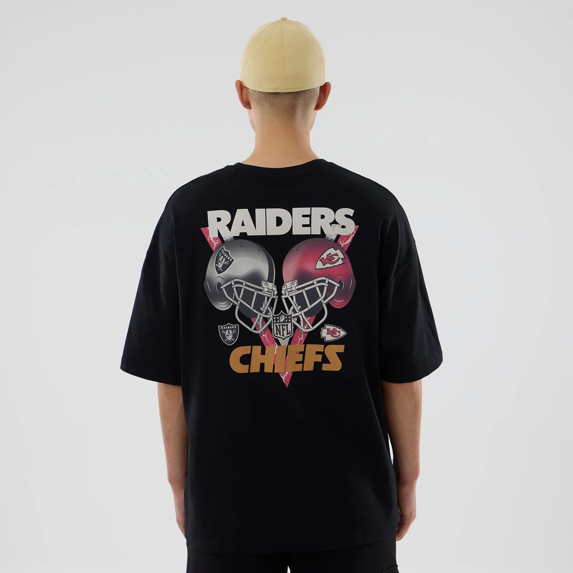 Las Vegas Raiders NFL Rivalry Black Oversized T-Shirt