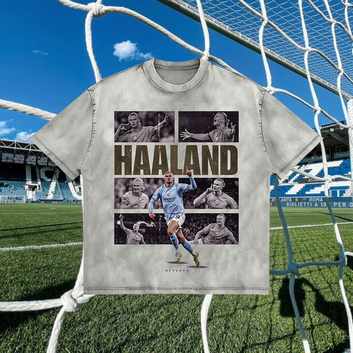 World Cup, Haaland Printed Men's Washed Tee