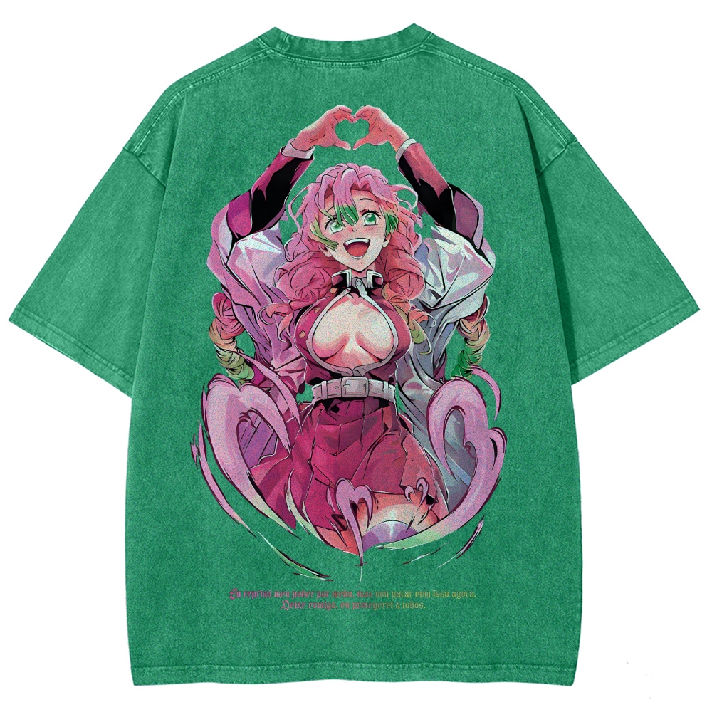 Demon Slayer Mitsuri Kanroji Unisex Fit Washed T-Shirt