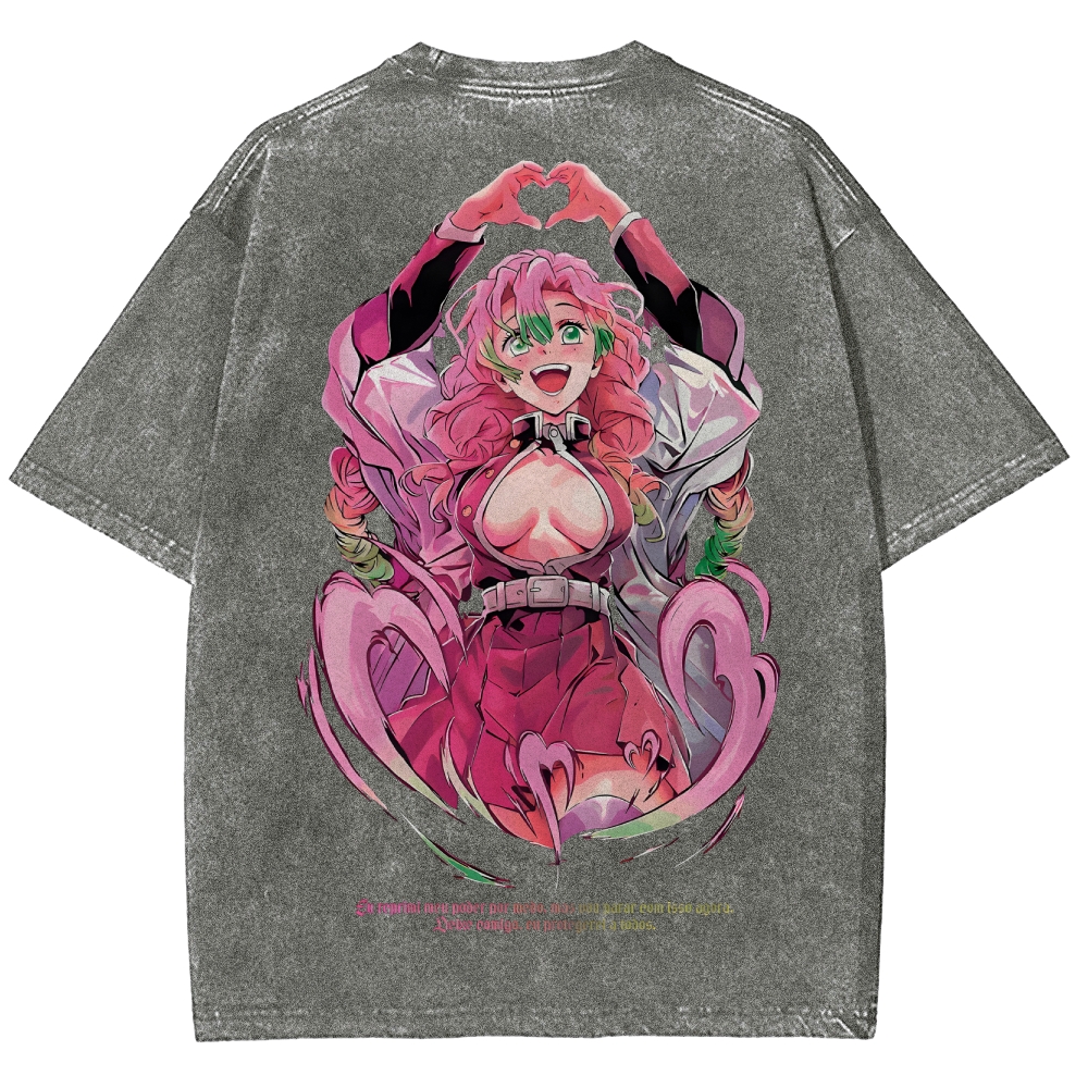 Demon Slayer Mitsuri Kanroji Unisex Fit Washed T-Shirt