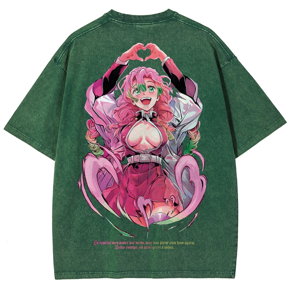 Demon Slayer Mitsuri Kanroji Unisex Fit Washed T-Shirt