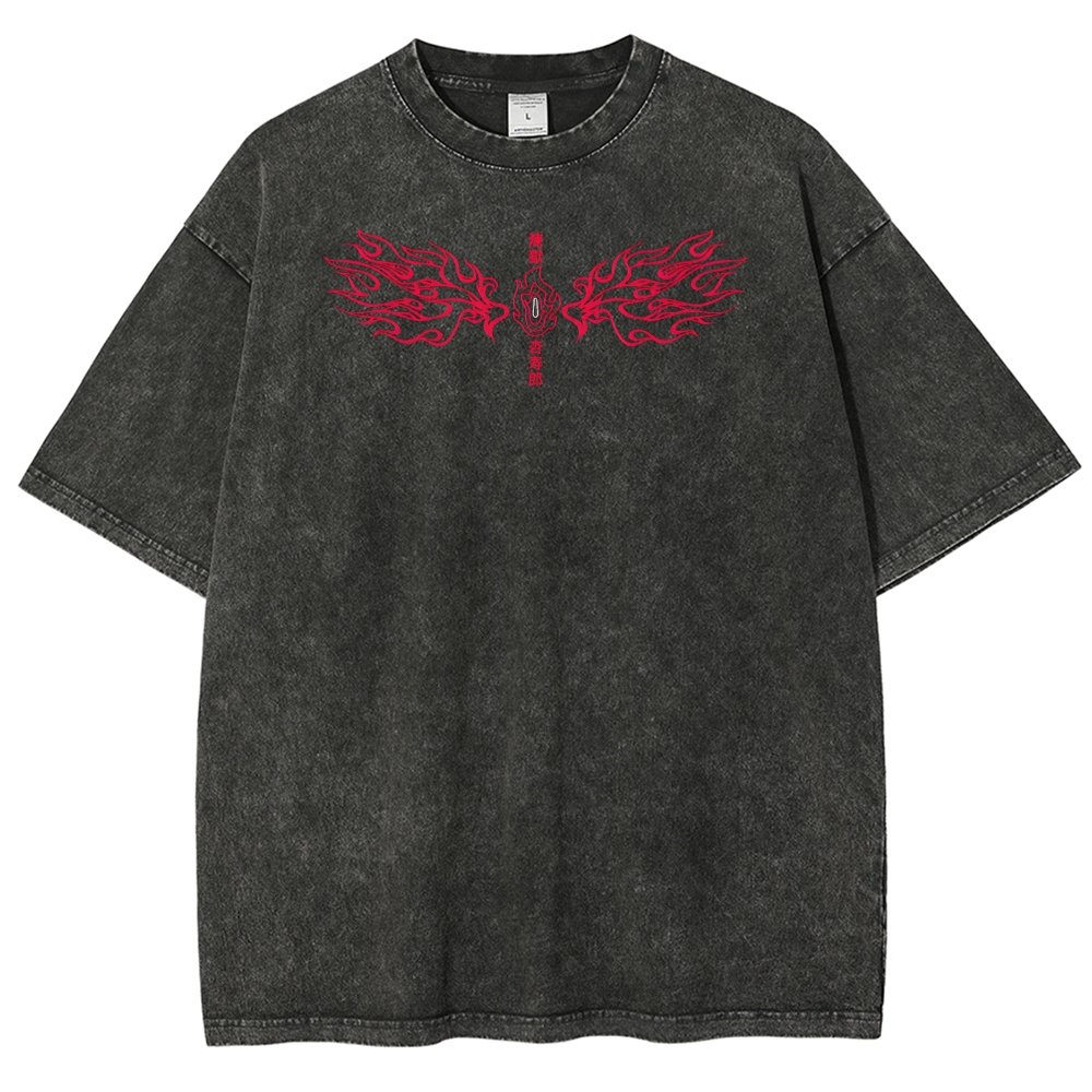Demon Slayer Rengoku Kyoujurou Unisex Fit Washed T-Shirt
