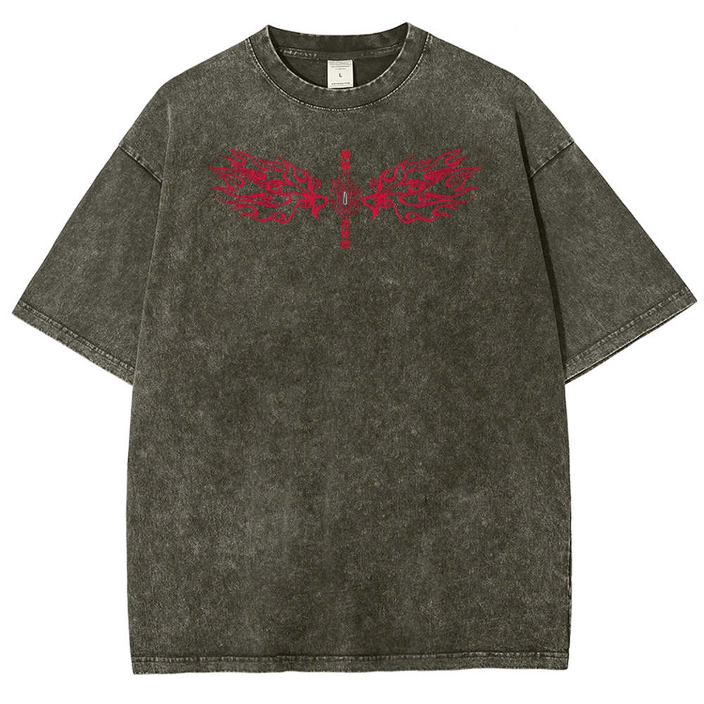 Demon Slayer Rengoku Kyoujurou Unisex Fit Washed T-Shirt
