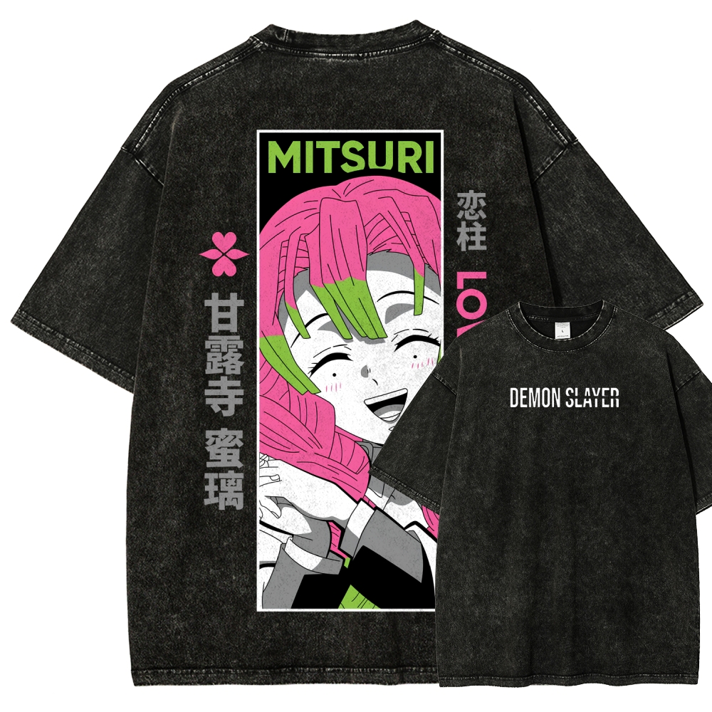 Demon Slayer Unisex Fit Washed T-Shirt