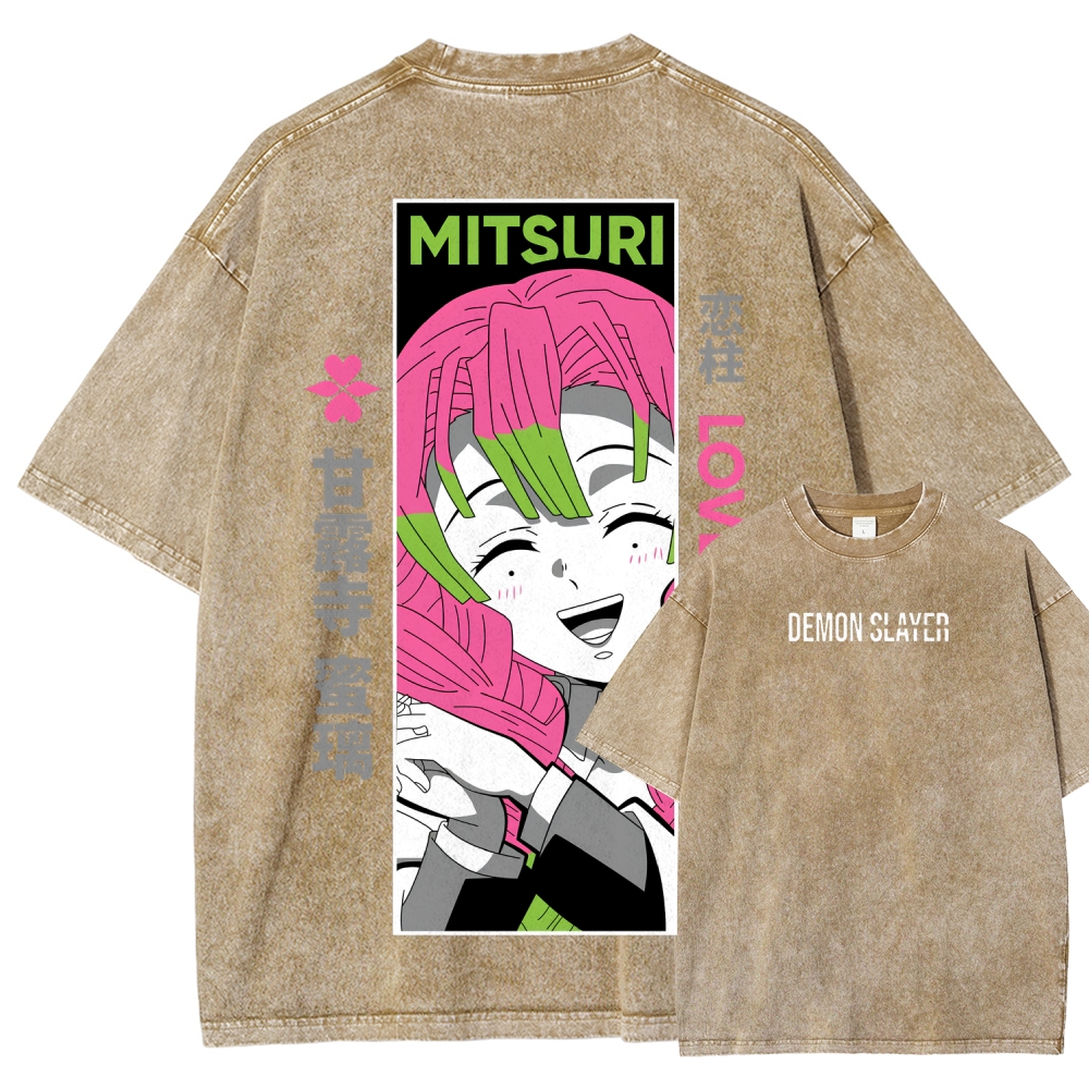 Demon Slayer Unisex Fit Washed T-Shirt