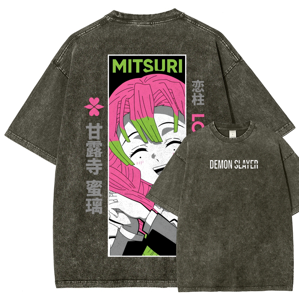 Demon Slayer Unisex Fit Washed T-Shirt