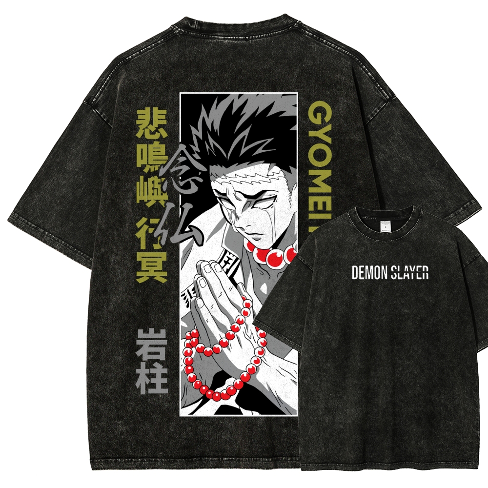 Demon Slayer Unisex Fit Washed T-Shirt 