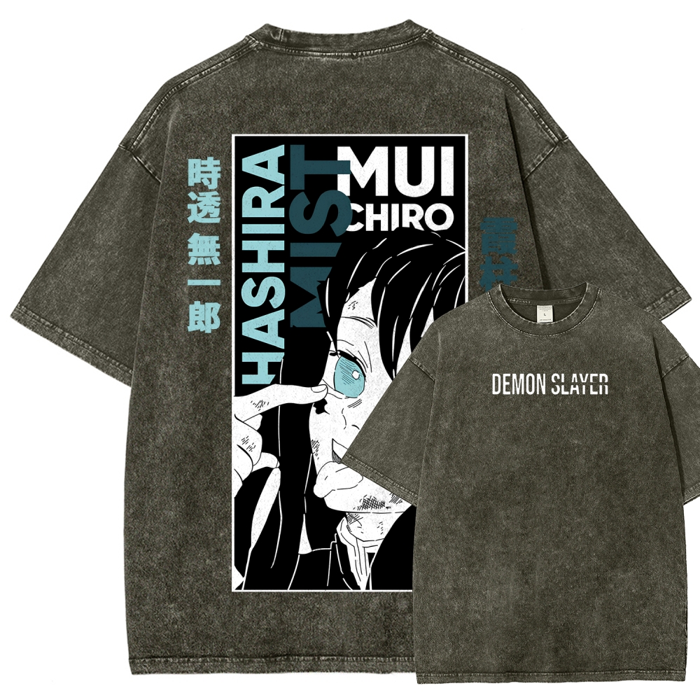 Demon Slayer Demon Slayer Unisex Fit Washed T-Shirt