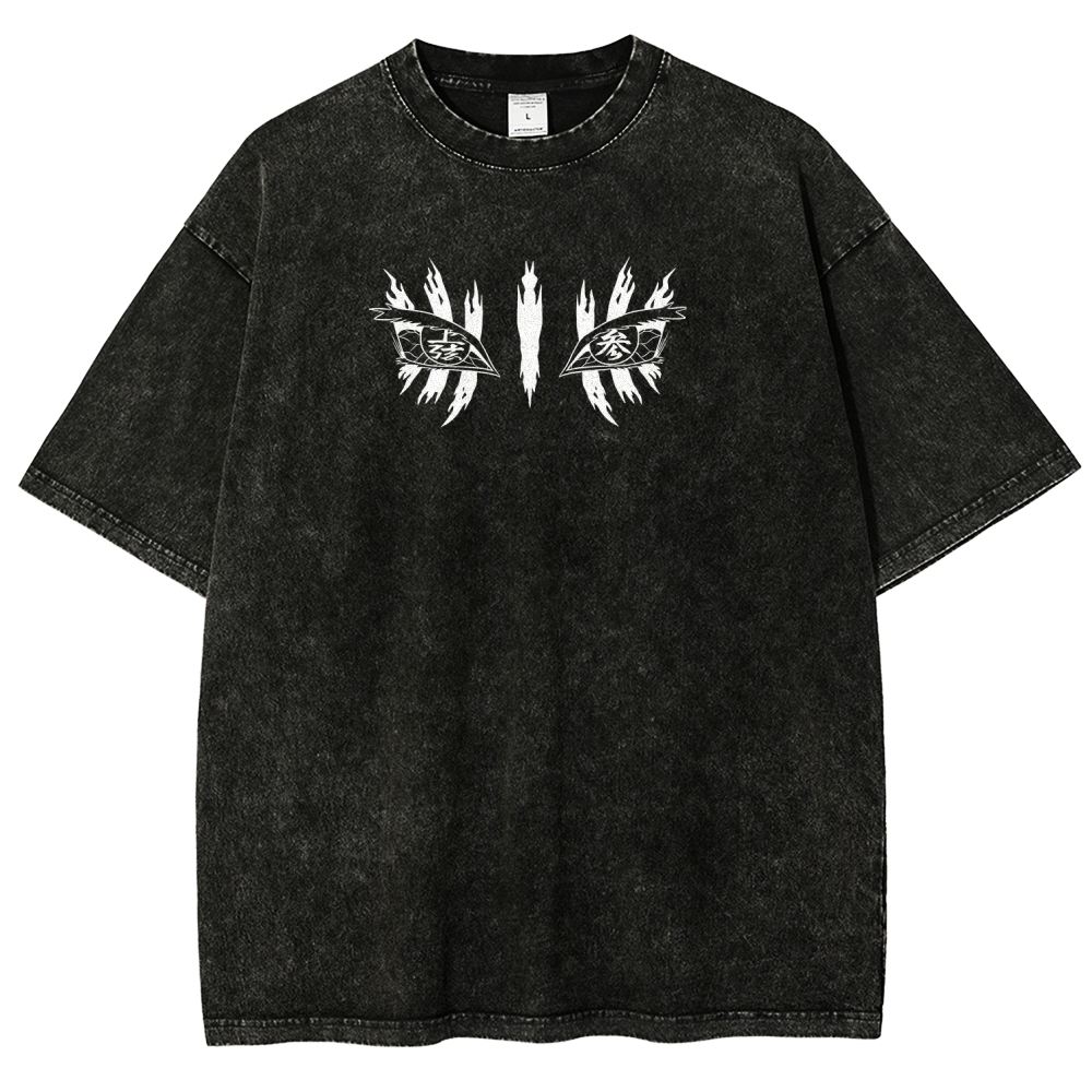 Demon Slayer Akaza Unisex Fit Washed T-Shirt