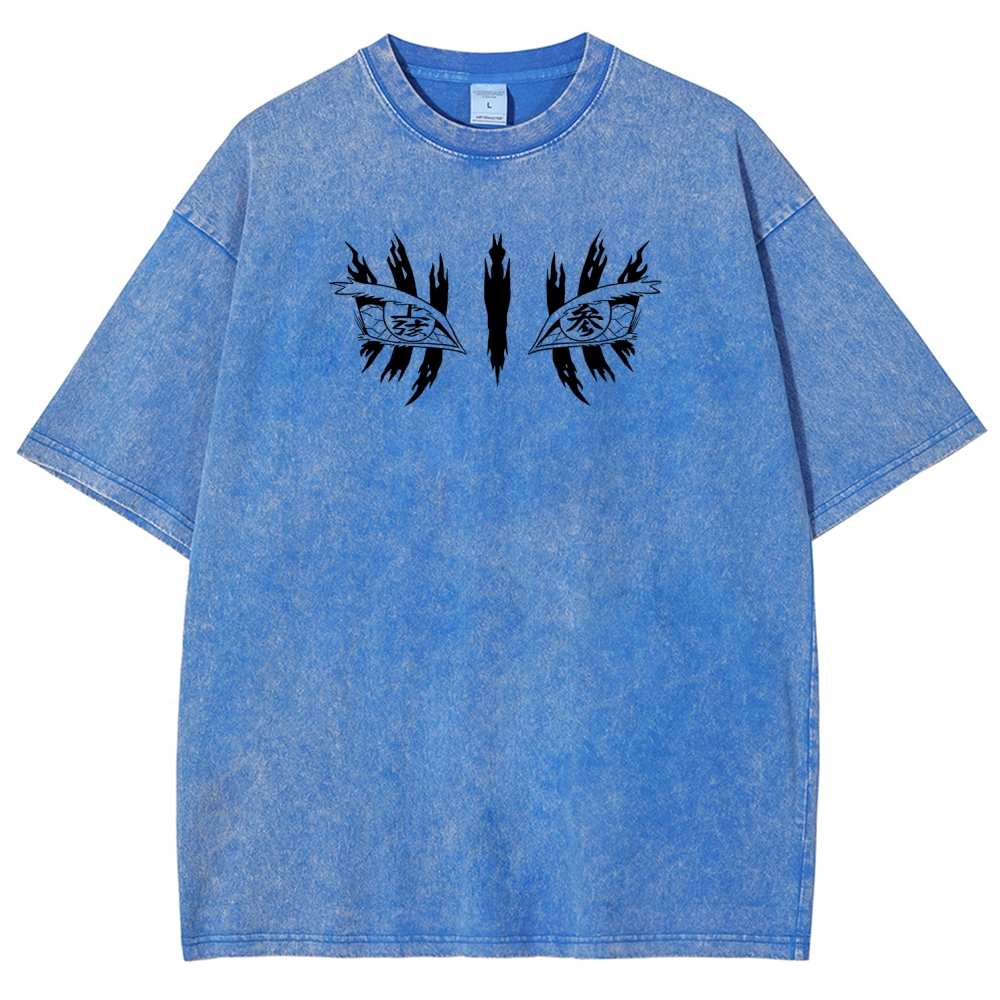 Demon Slayer Akaza Unisex Fit Washed T-Shirt