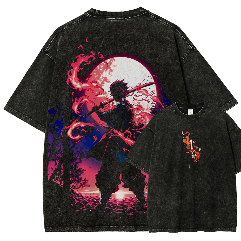 Demon Slayer Unisex Fit Washed T-Shirt
