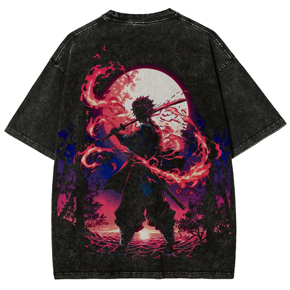 Demon Slayer Unisex Fit Washed T-Shirt