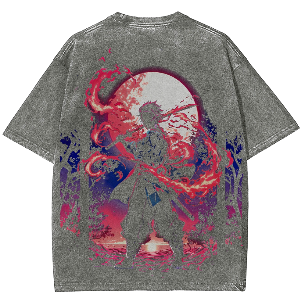 Demon Slayer Unisex Fit Washed T-Shirt
