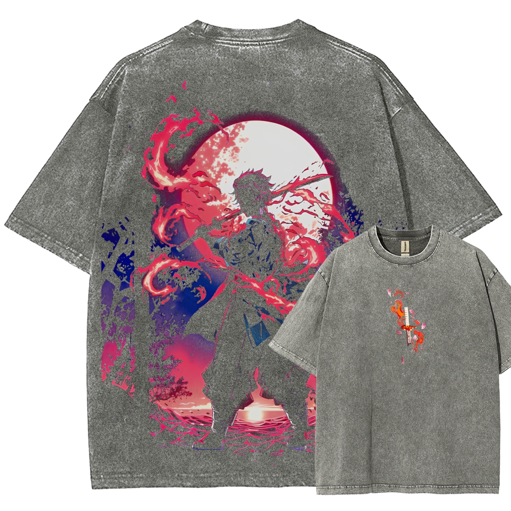 Demon Slayer Unisex Fit Washed T-Shirt
