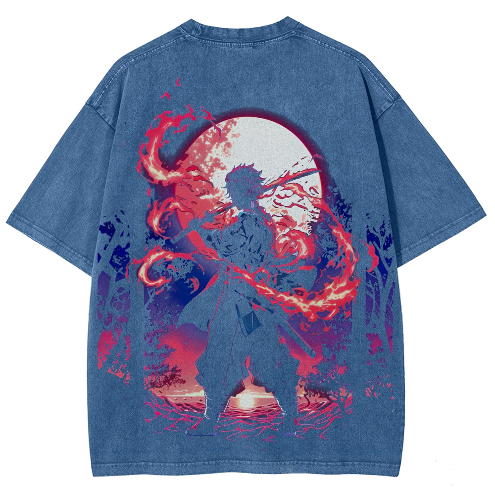 Demon Slayer Unisex Fit Washed T-Shirt