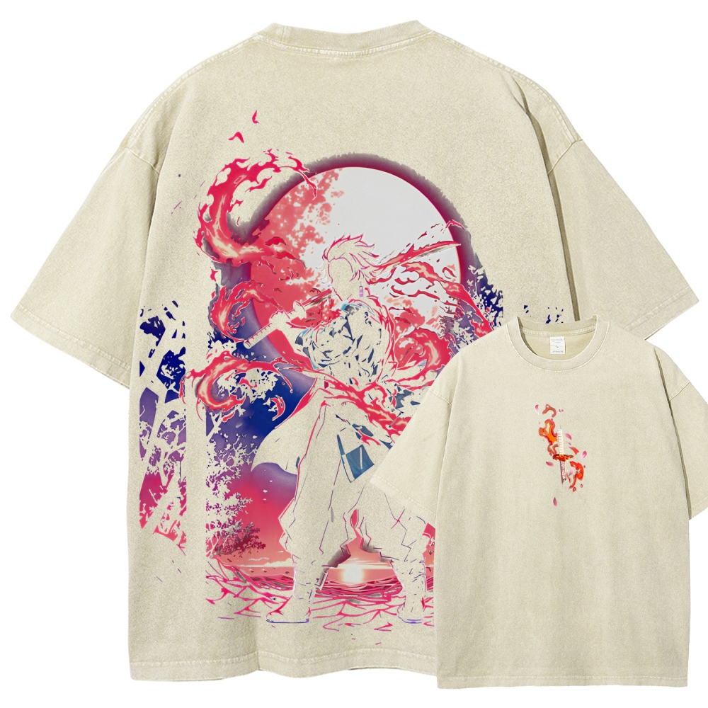 Demon Slayer Unisex Fit Washed T-Shirt