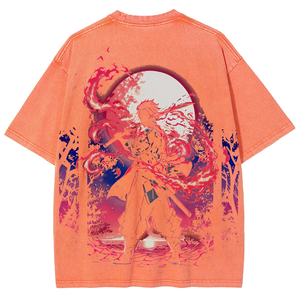 Demon Slayer Unisex Fit Washed T-Shirt
