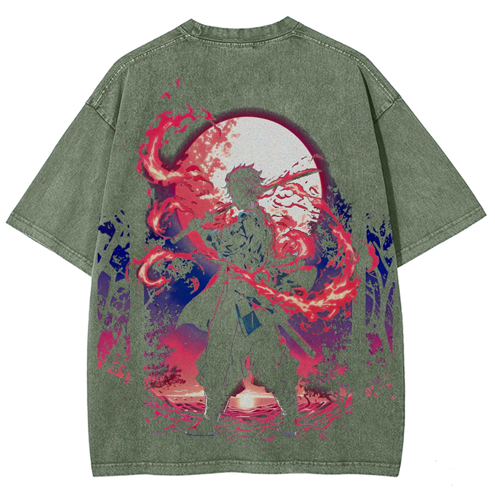 Demon Slayer Unisex Fit Washed T-Shirt
