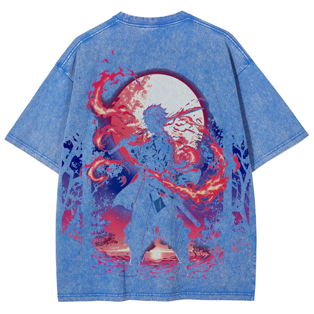 Demon Slayer Unisex Fit Washed T-Shirt