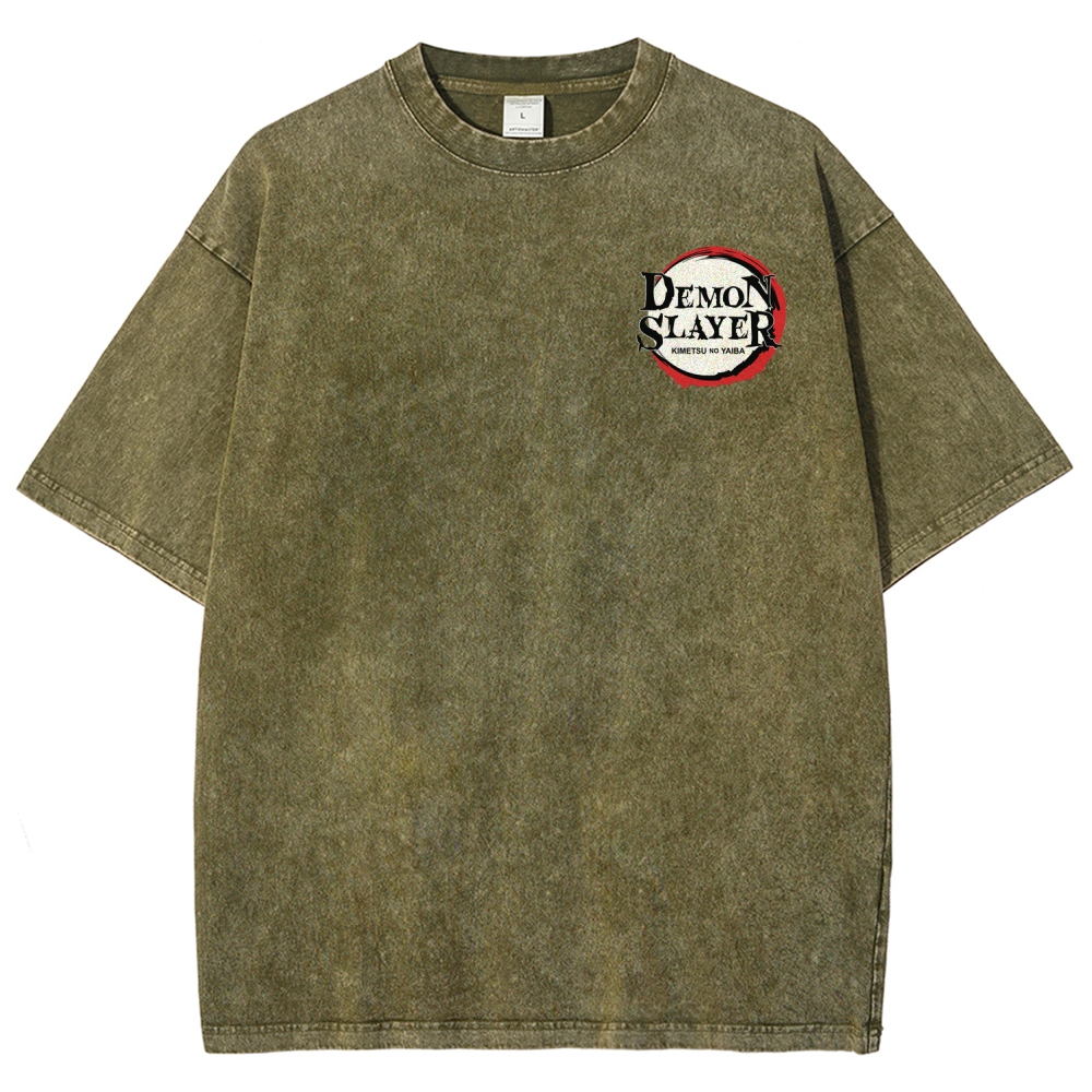 Demon Slayer Unisex Fit Washed T-Shirt