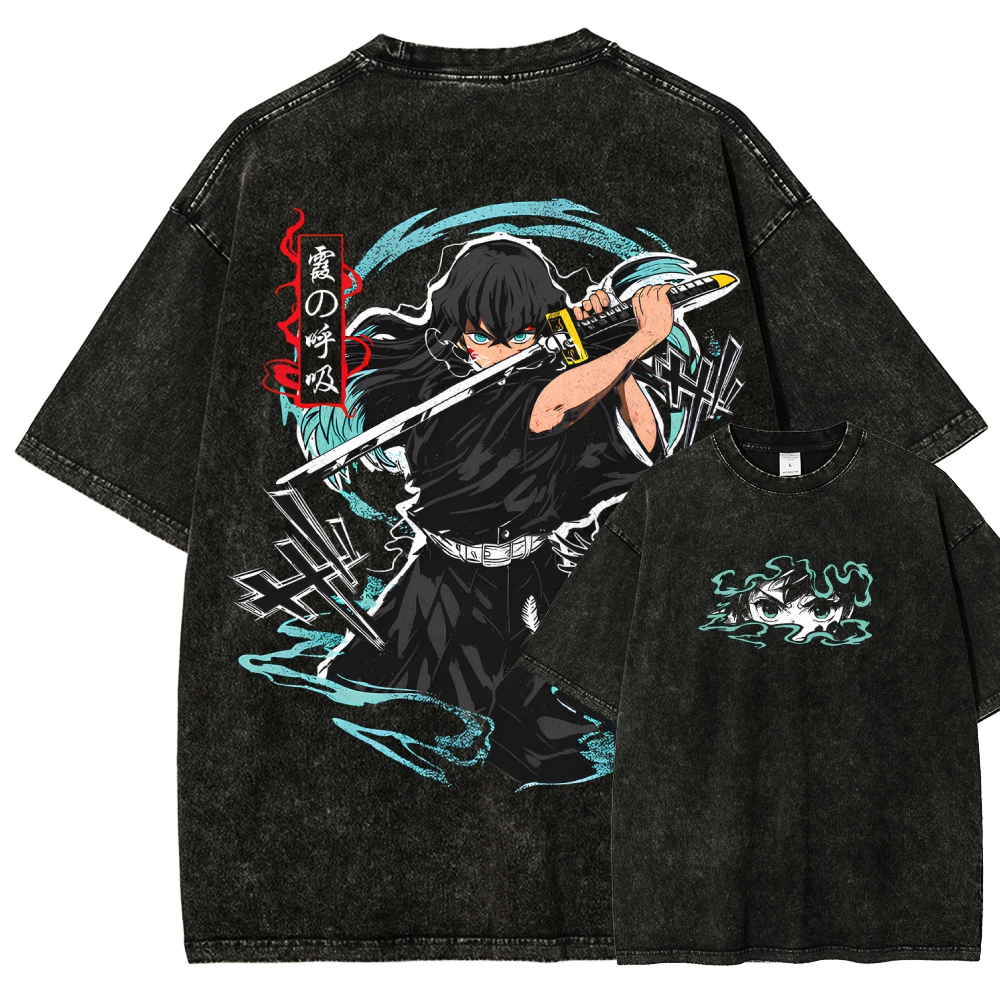 Demon Slayer Unisex Fit Washed T-Shirt