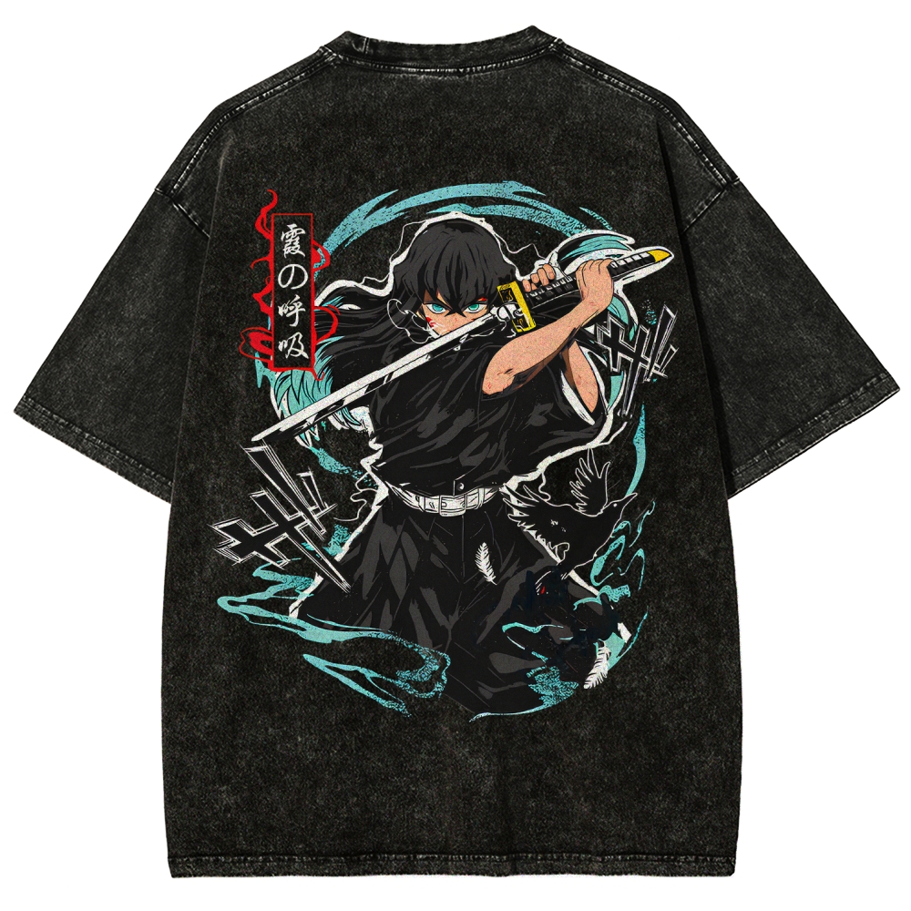 Demon Slayer Unisex Fit Washed T-Shirt