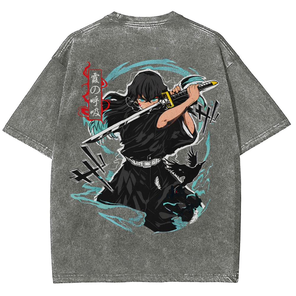 Demon Slayer Unisex Fit Washed T-Shirt