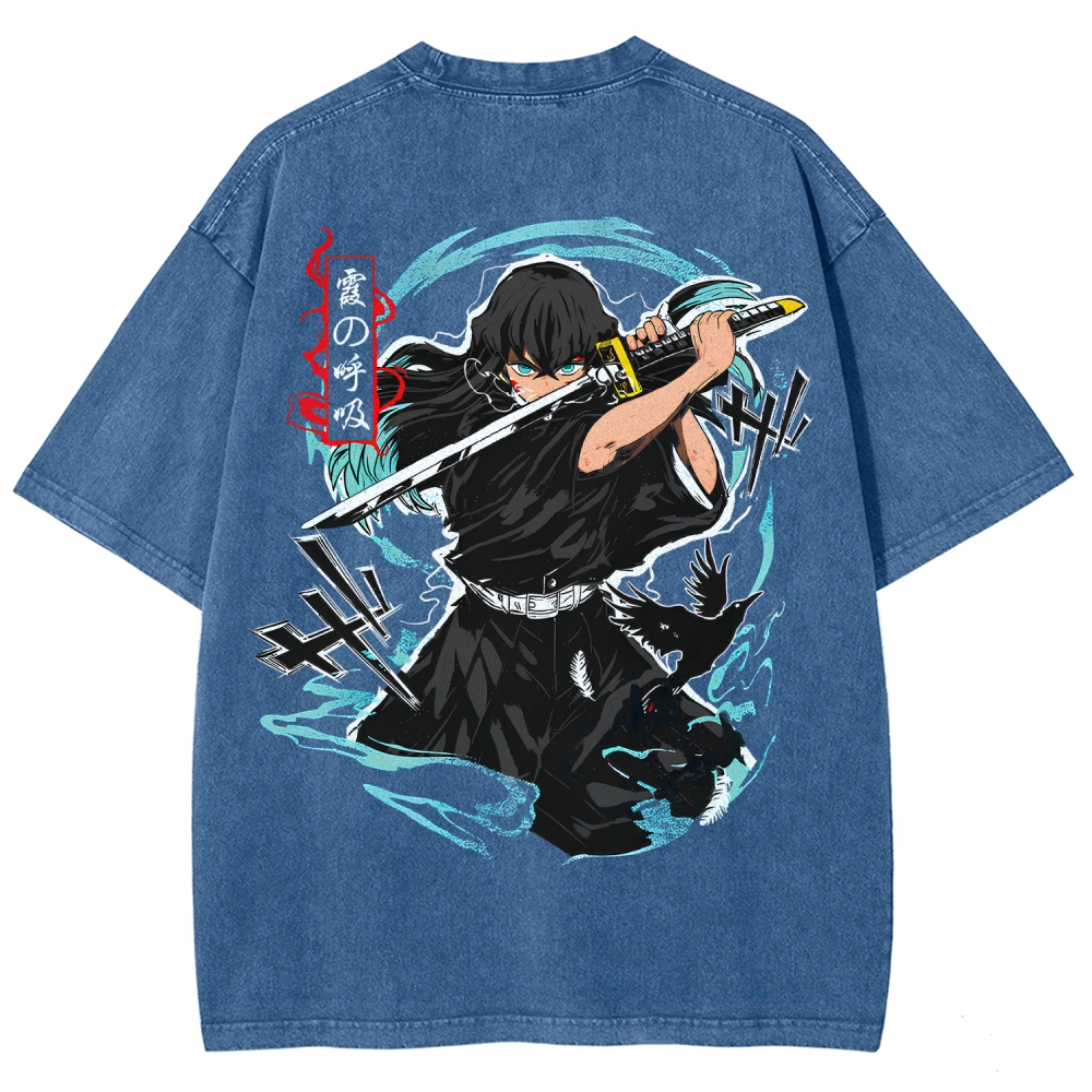 Demon Slayer Unisex Fit Washed T-Shirt