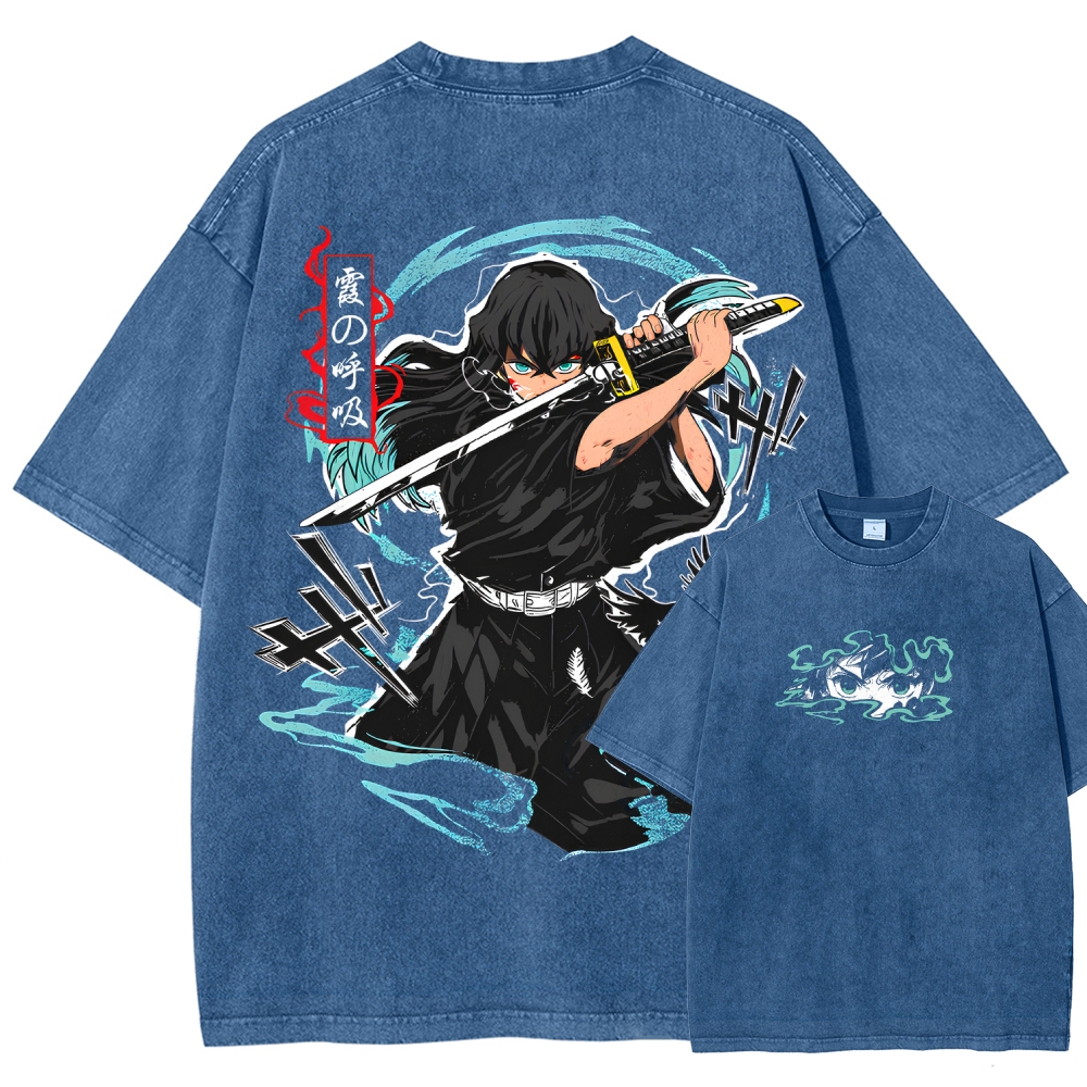 Demon Slayer Unisex Fit Washed T-Shirt