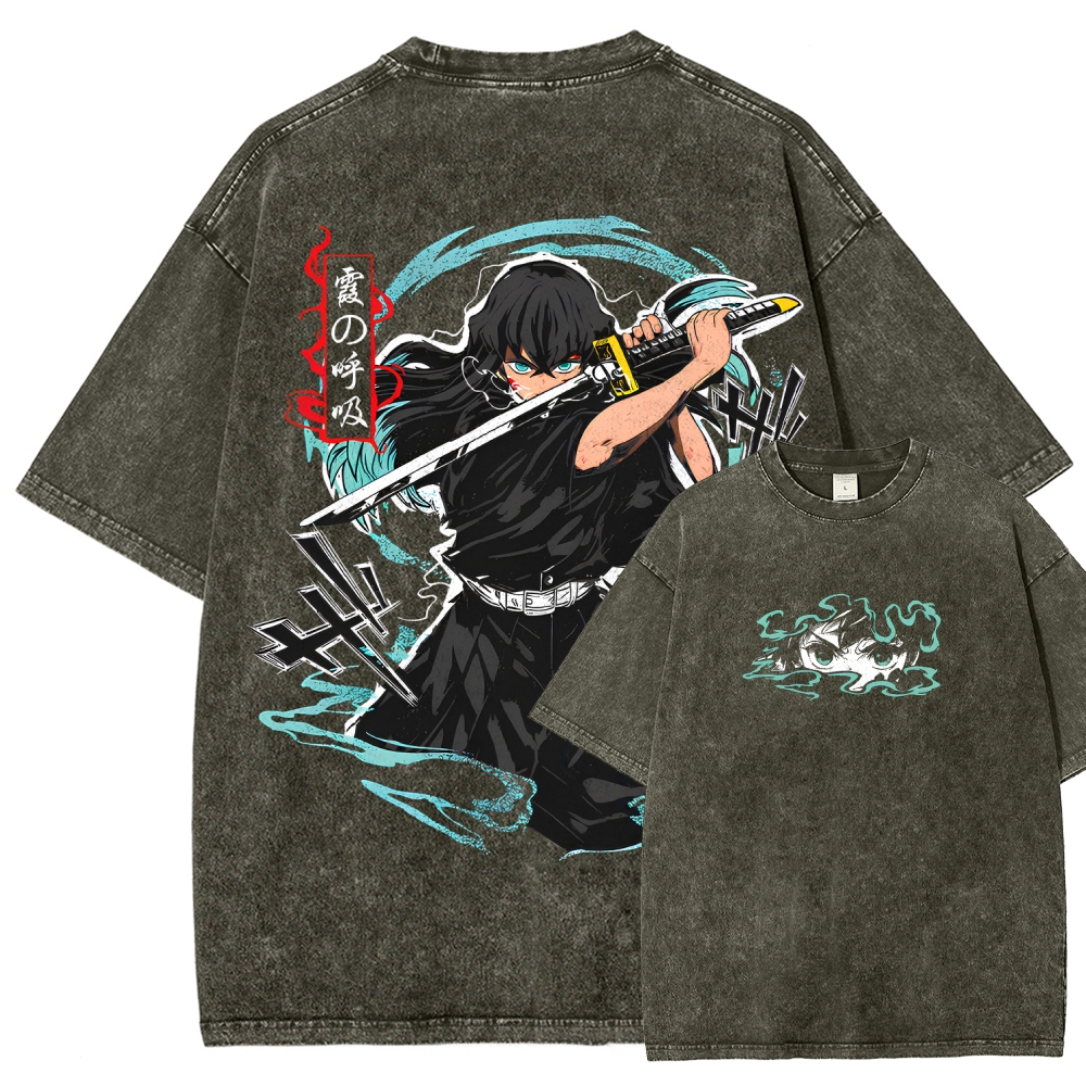 Demon Slayer Unisex Fit Washed T-Shirt