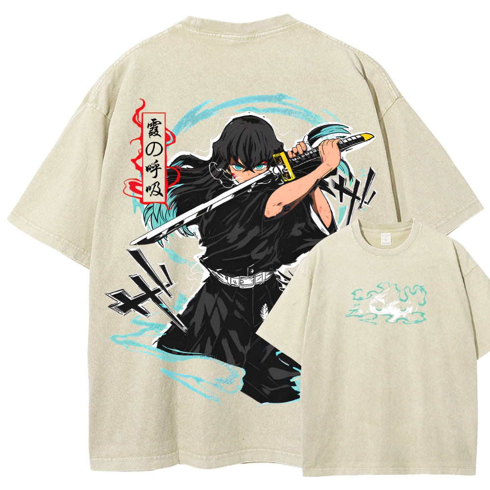 Demon Slayer Unisex Fit Washed T-Shirt