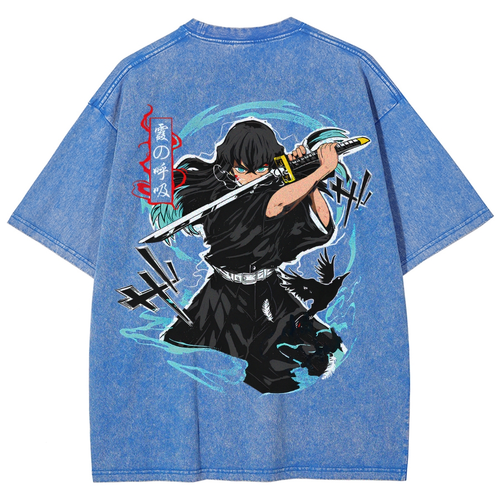 Demon Slayer Unisex Fit Washed T-Shirt