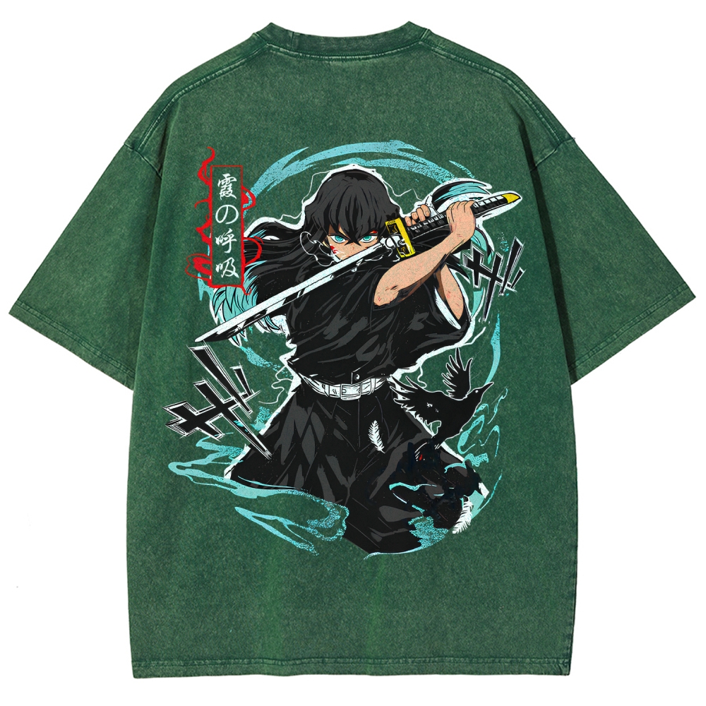 Demon Slayer Unisex Fit Washed T-Shirt