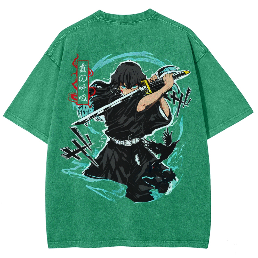 Demon Slayer Unisex Fit Washed T-Shirt