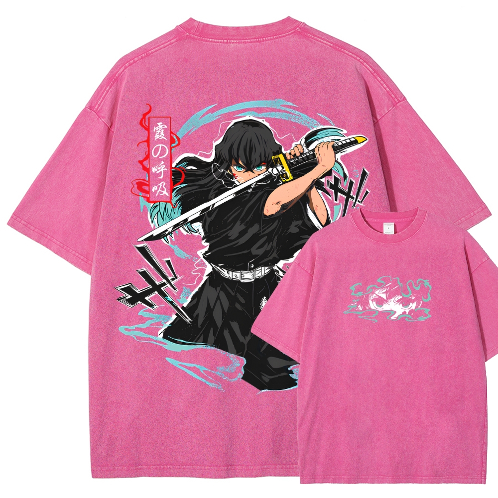 Demon Slayer Unisex Fit Washed T-Shirt