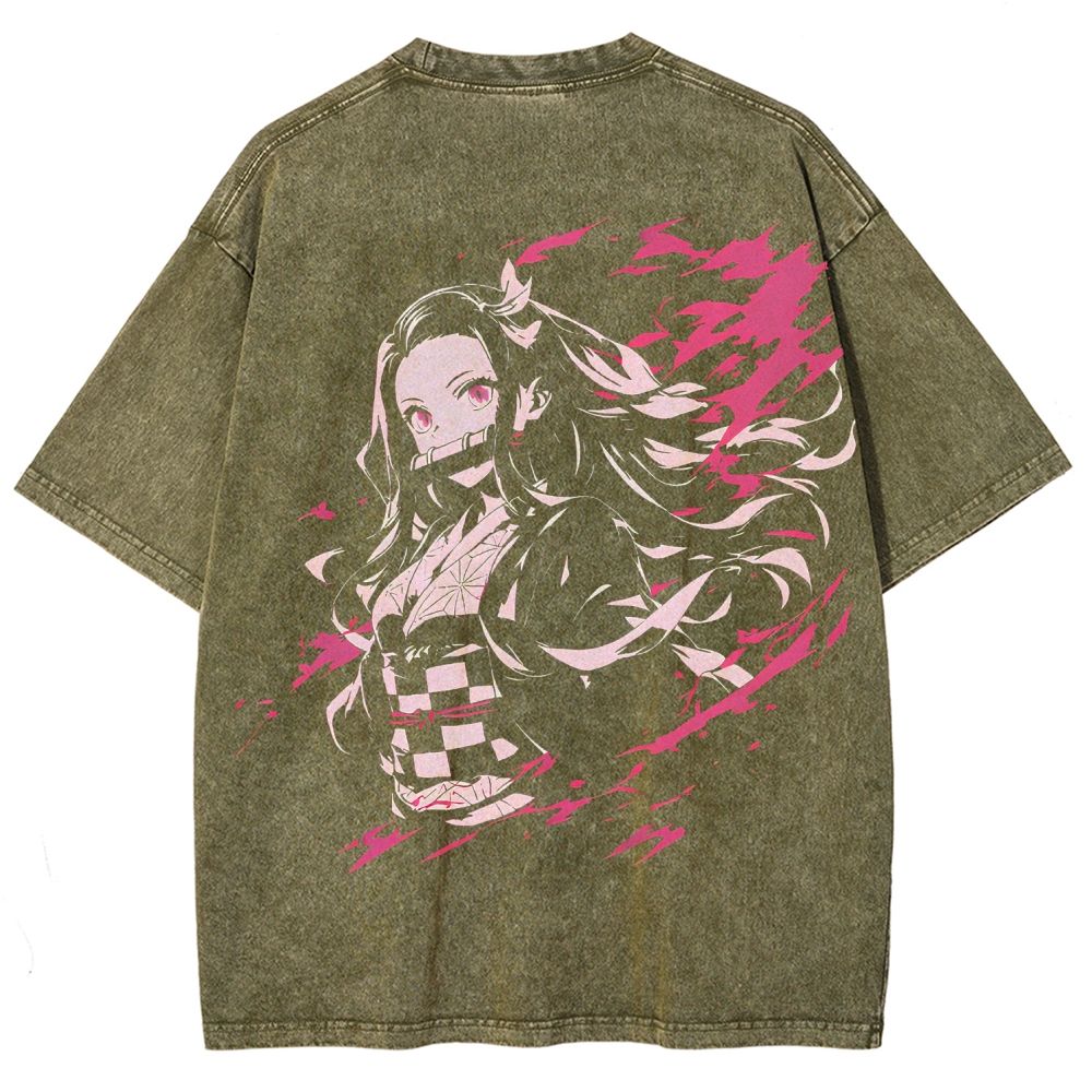 Demon Slayer Unisex Fit Washed T-Shirt