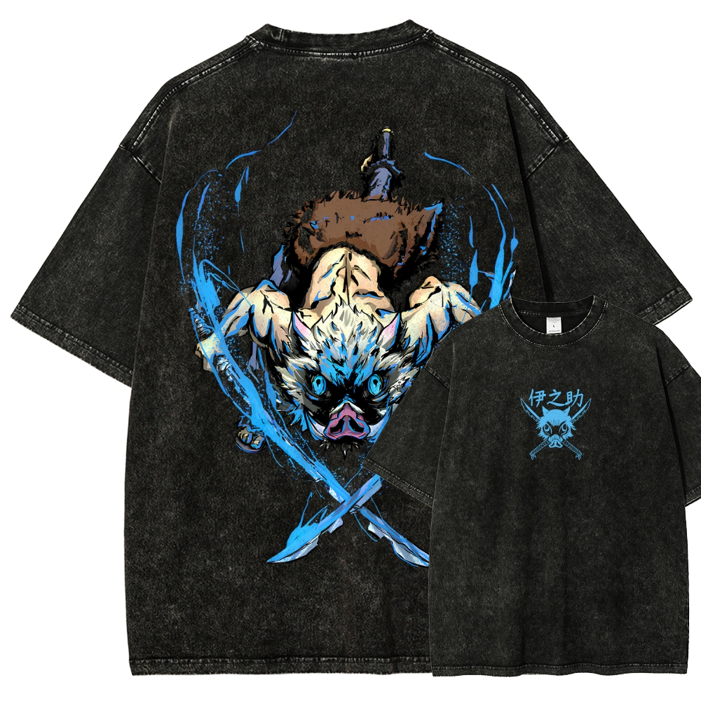 Demon Slayer Unisex Fit Washed T-Shirt
